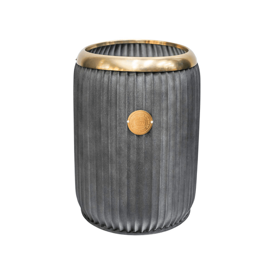 Skandi London Timeless Rounded Outdoor Planter in Lead - Medium - Skandi London