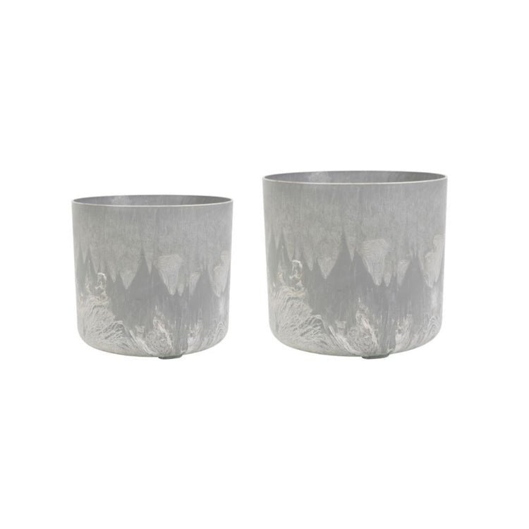 Celine Set of Two Recycled Grey Planters - Skandi London