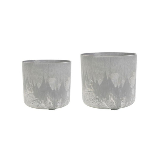 Celine Set of Two Recycled Grey Planters - Skandi London