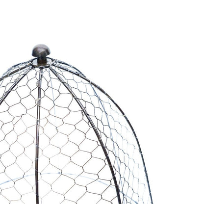 Outdoor Wire Netted Plant Protector Zinc H55cm W47 - Skandi London