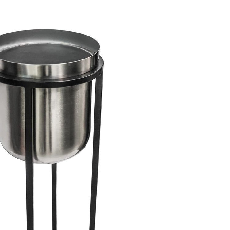 Calla Planter Stand Black/Pewter H78CM D29CM - Skandi London