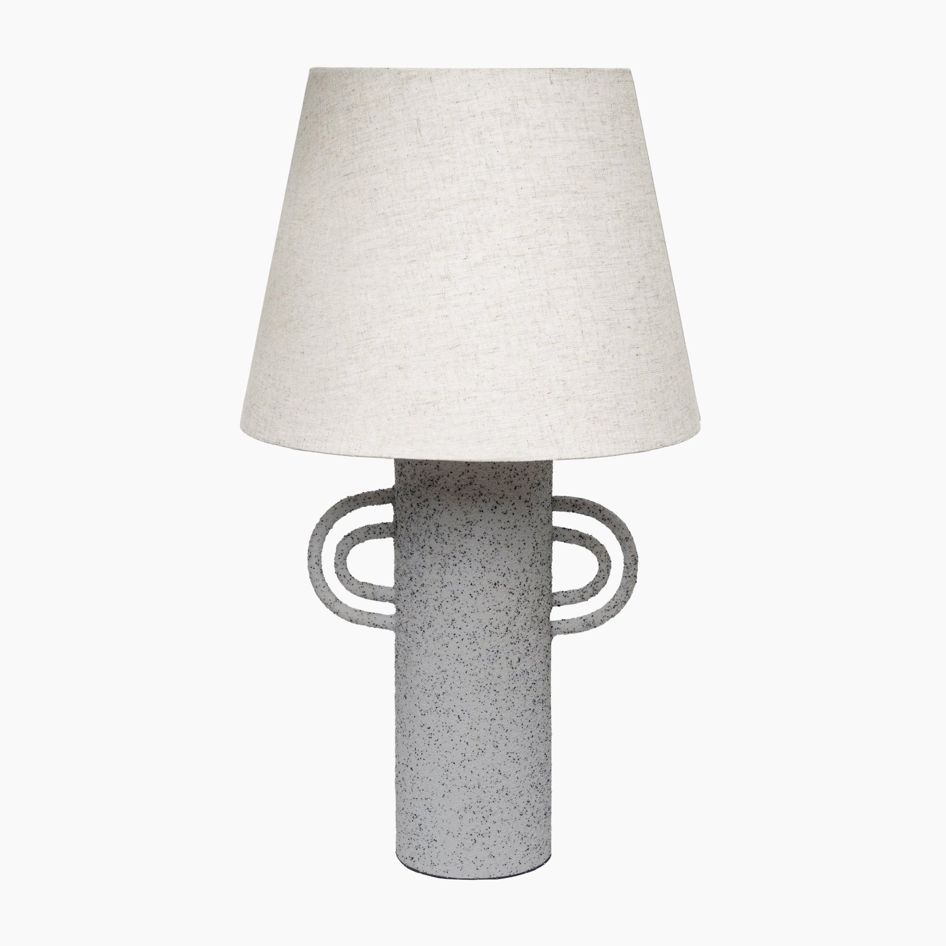 Dulwich Textured Grey Metal Table Lamp - Skandi London