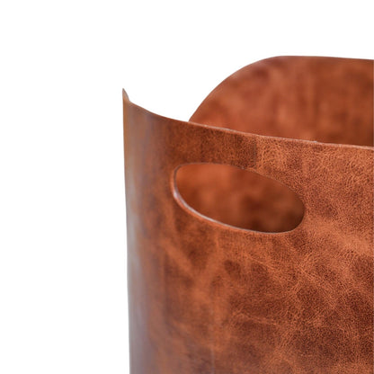 Hobro Tan Faux Leather Log Bucket - Skandi London