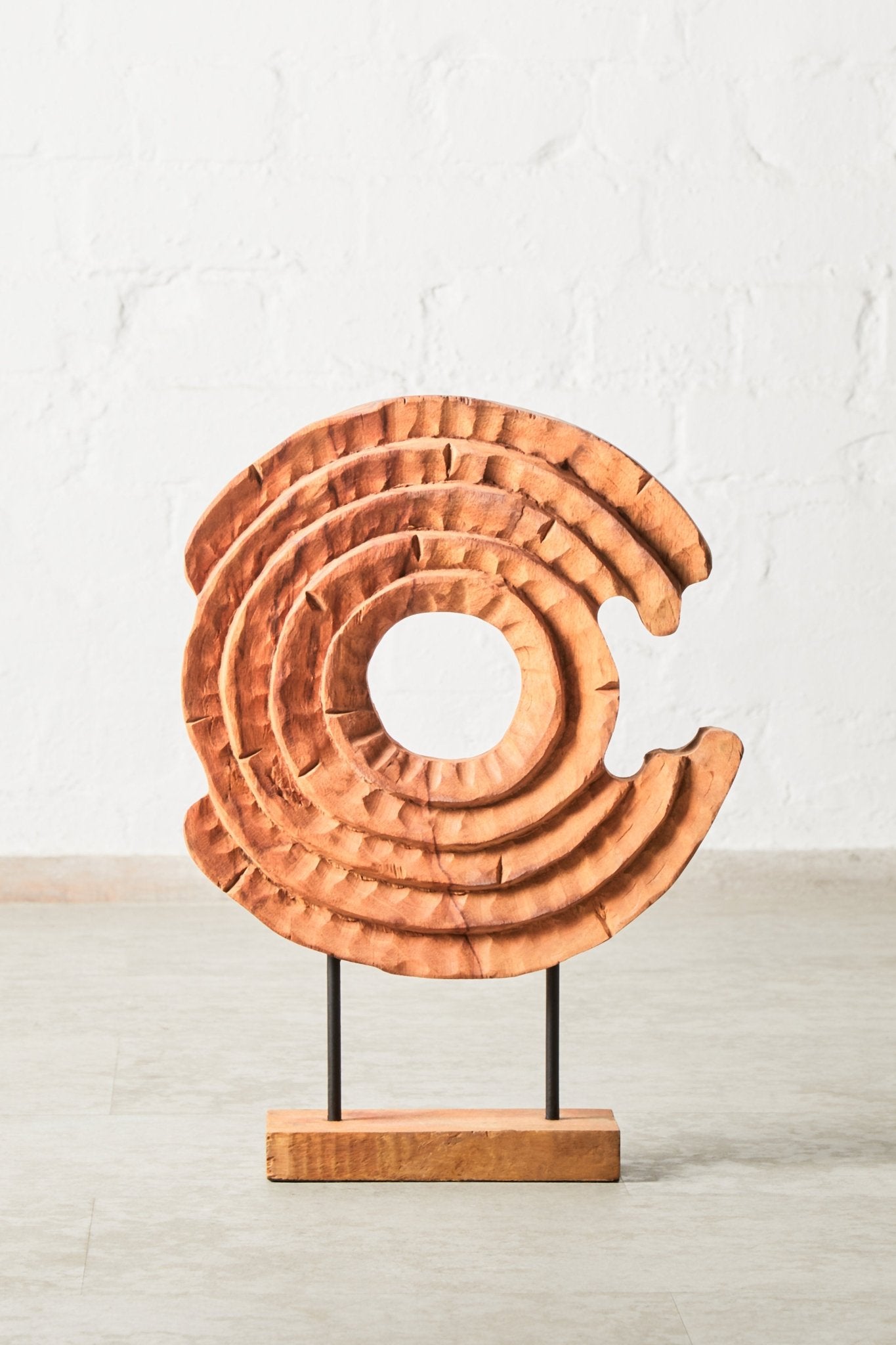 Eir Mango Wood Ring Sculpture - Skandi London