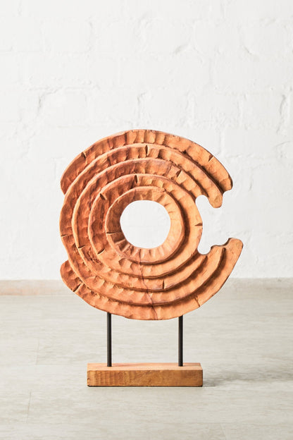 Eir Mango Wood Ring Sculpture - Skandi London