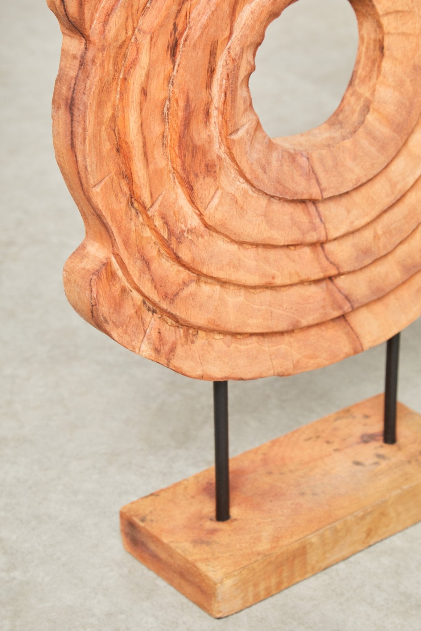 Eir Mango Wood Ring Sculpture - Skandi London