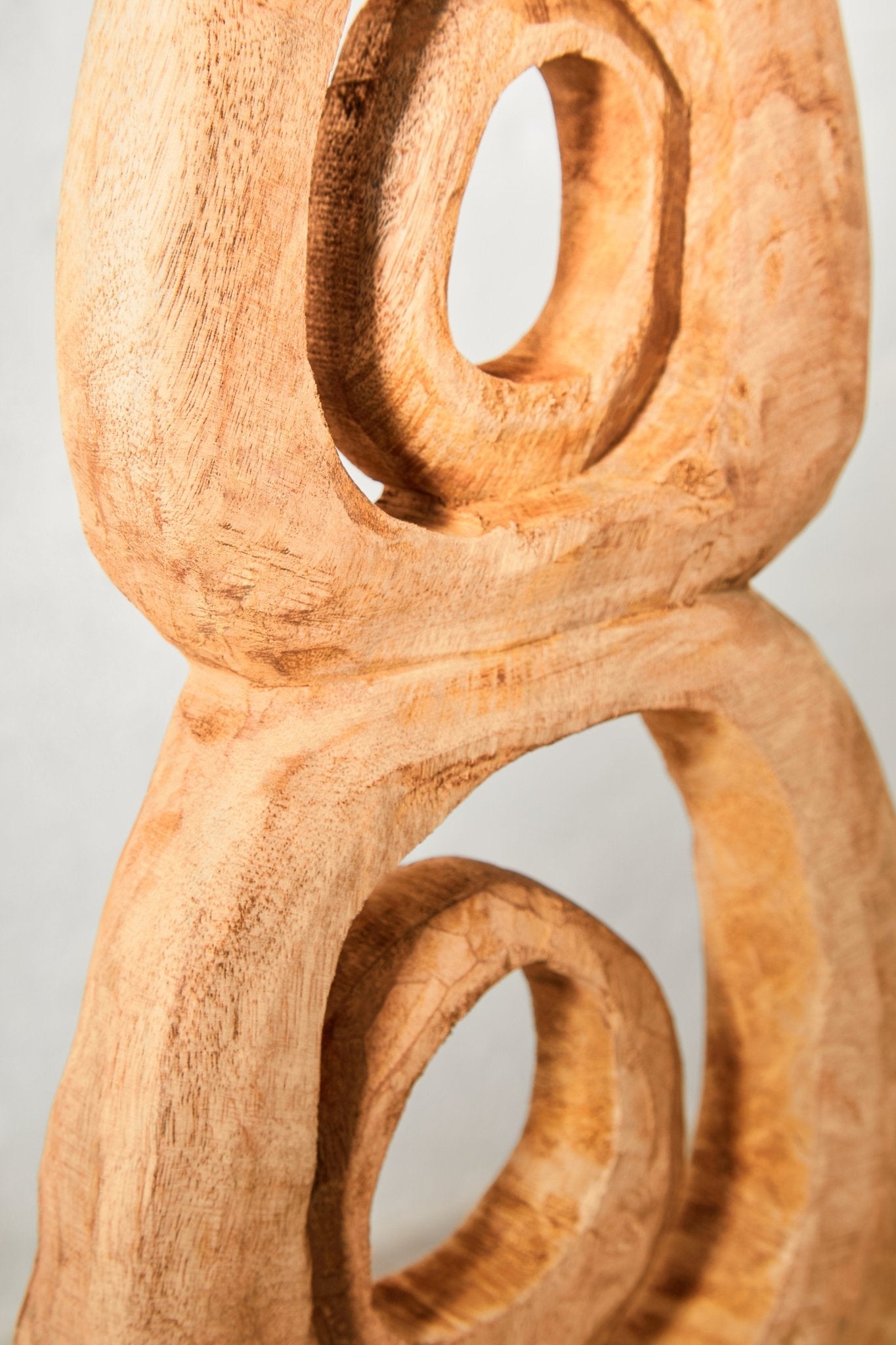 Eir Natural Mango Wood Ring Sculpture - Skandi London