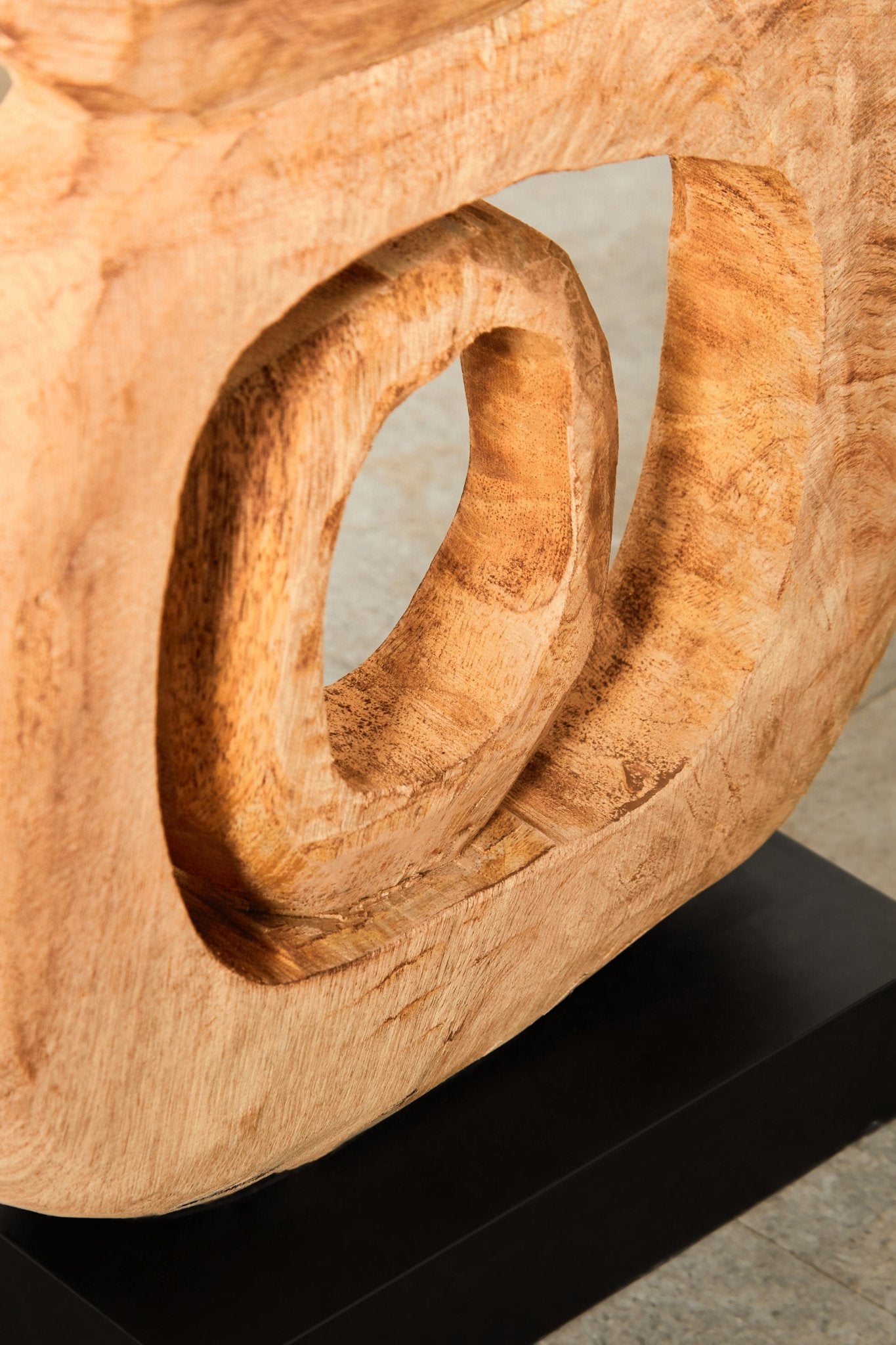 Eir Natural Mango Wood Ring Sculpture - Skandi London