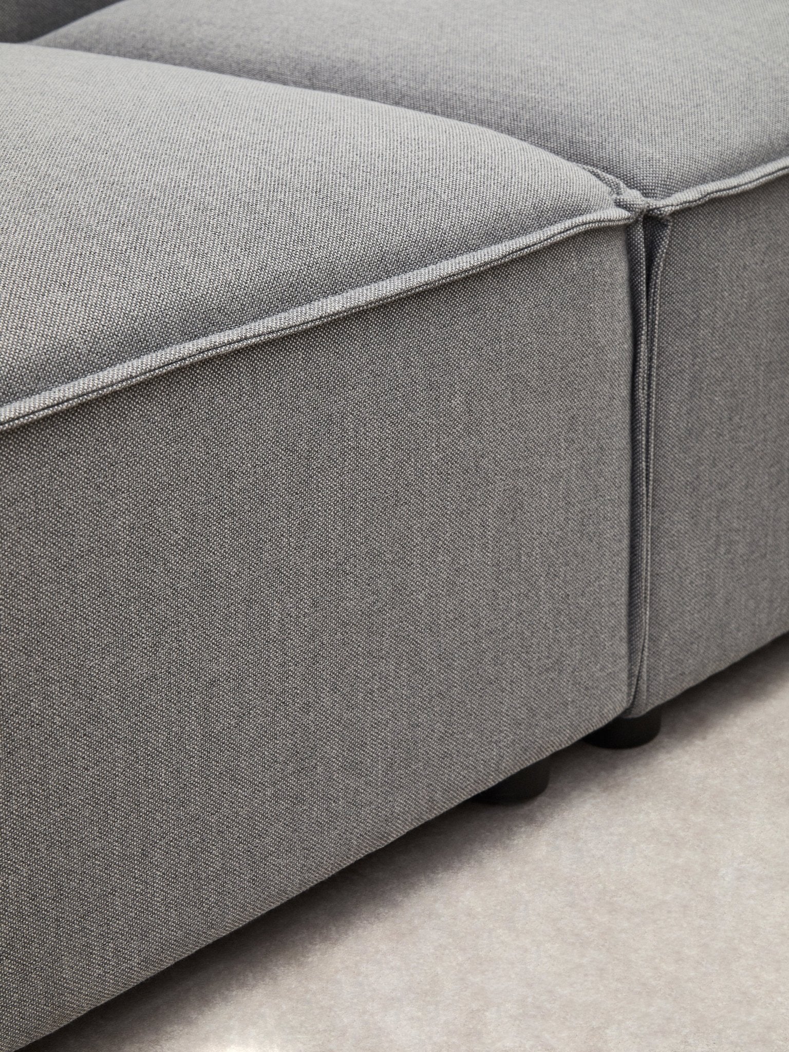 Rana Grey Fabric Sofa Ottoman - Skandi London