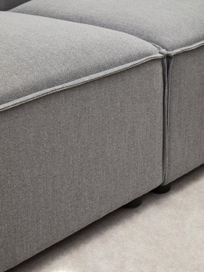 Rana Grey Fabric Sofa Ottoman - Skandi London