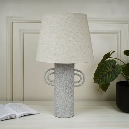 Dulwich Textured Grey Metal Table Lamp - Skandi London