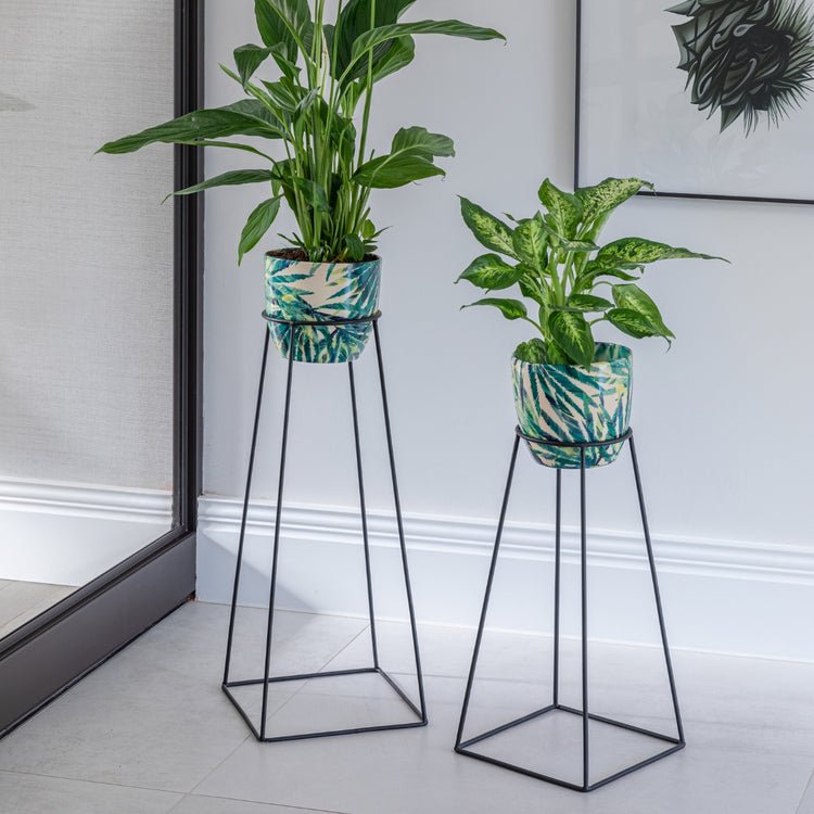 Minimo plant stand in black H60Cm D26cm - Skandi London