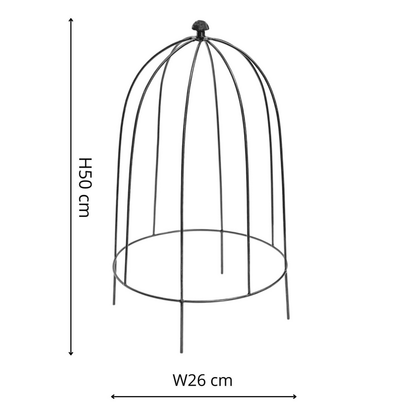 Outdoor Plant Support Zinc H50cm W26cm - Skandi London