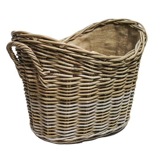Esbjerg Log Basket Oval with Lining - Skandi London