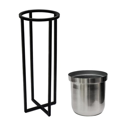 Calla Planter Stand Black/Pewter H58CM D22CM - Skandi London