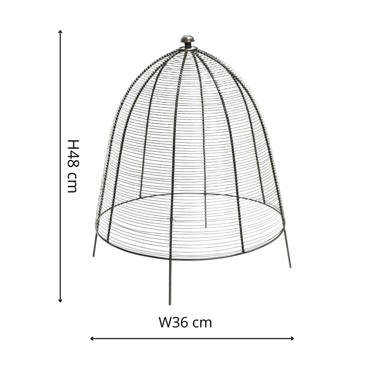 Outdoor Wired Plant Protector Zinc H48cm W36 - Skandi London
