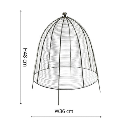 Outdoor Wired Plant Protector Zinc H48cm W36 - Skandi London