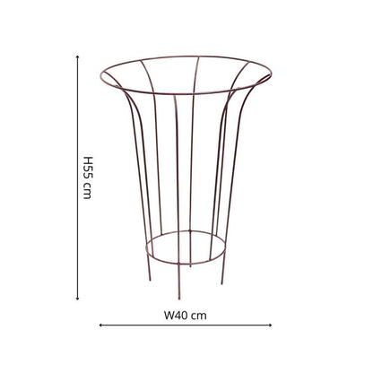 Outdoor Fluted Climber Bronze H55cm W40cm - Skandi London