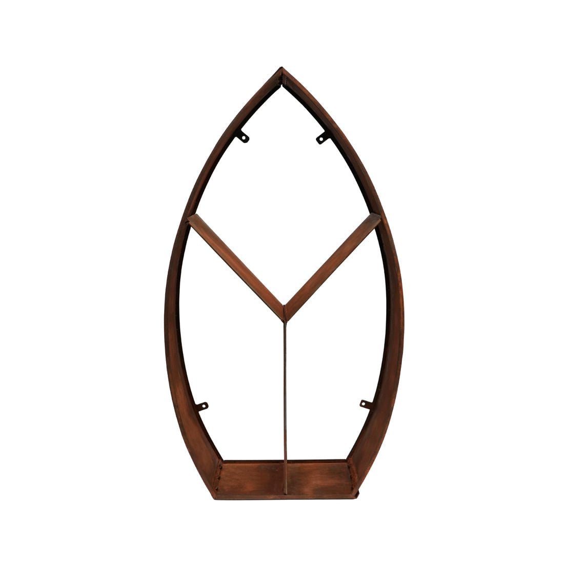 Syrin Arch Sculptural Log Storage Natural Rust - Skandi London