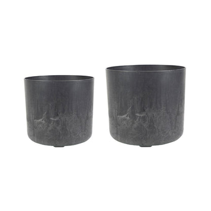 Celine Set of Two Recycled Black Planters - Skandi London