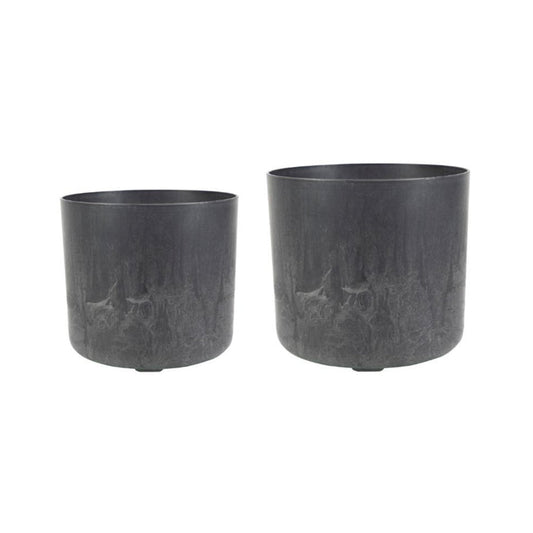 Celine Set of Two Recycled Black Planters - Skandi London