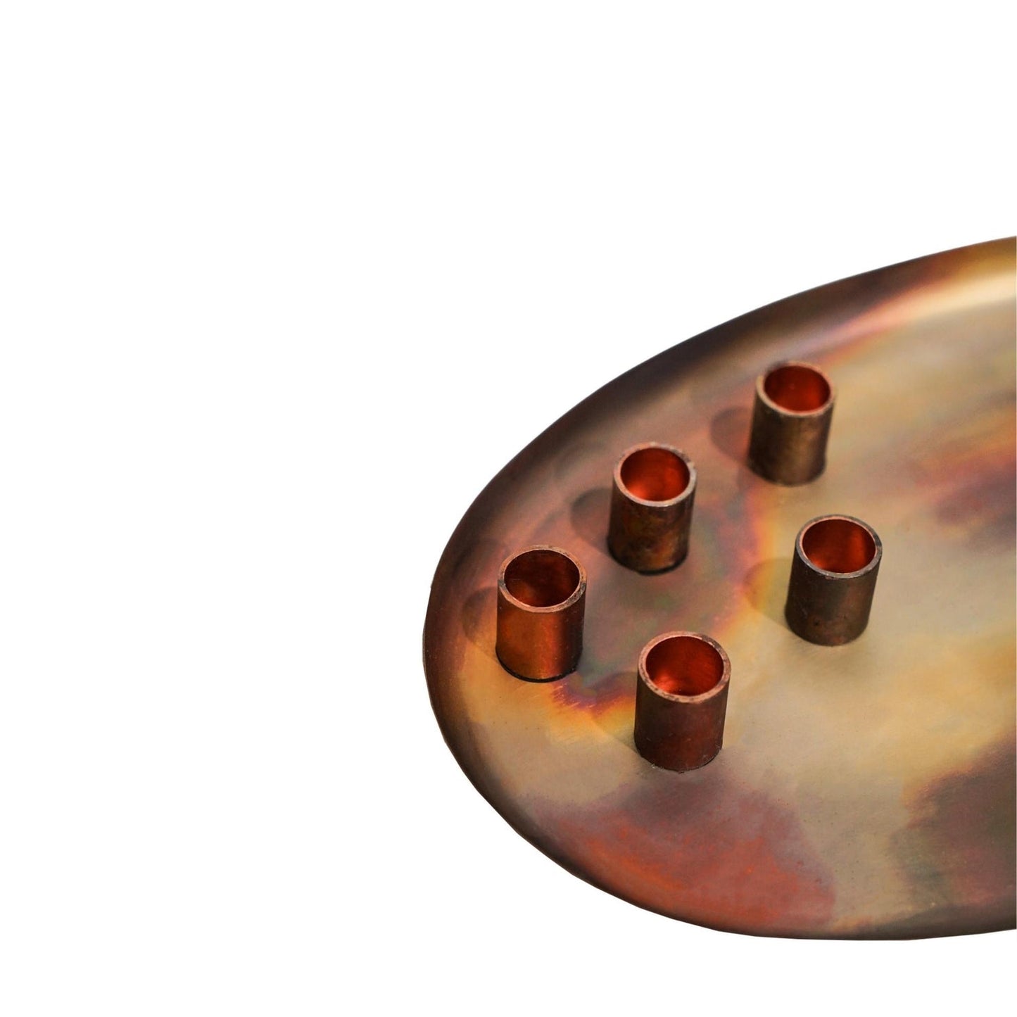 Egersund Oval Centrepiece Metal with Magnetic Candle Holders - Skandi London