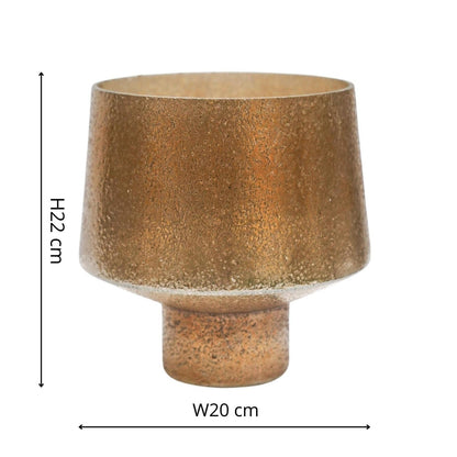Avald Curved Metallic Gold Planter Small - Small - Skandi London