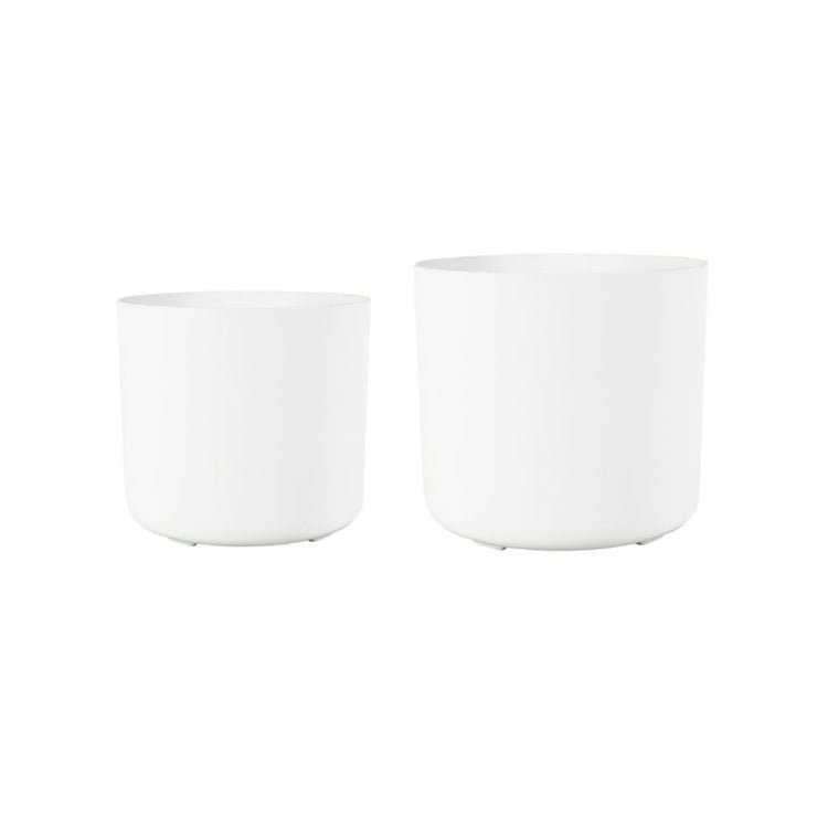 Celine Set of Two Recycled White Planters - Skandi London