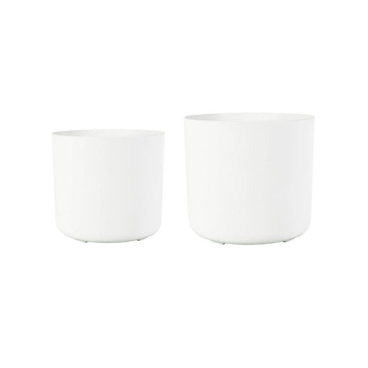 Celine Set of Two Recycled White Planters - Skandi London