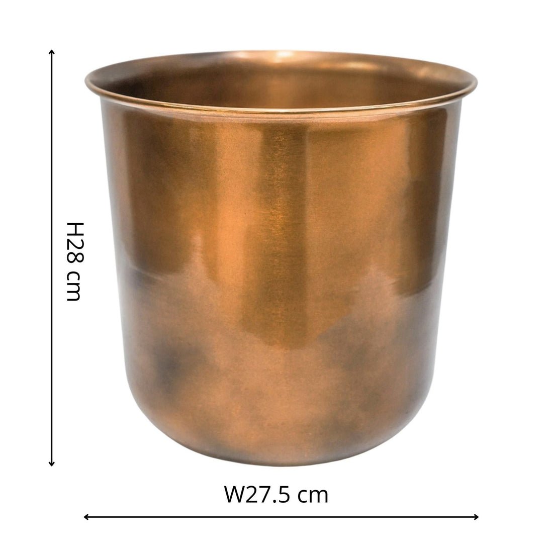Outdoor Ulrica Copper Metal Planter - Large - Skandi London
