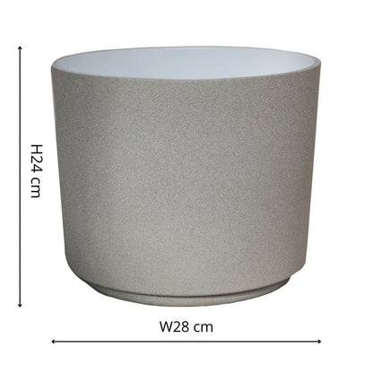 Leon Cement Planter H27Cm D32Cm - Skandi London