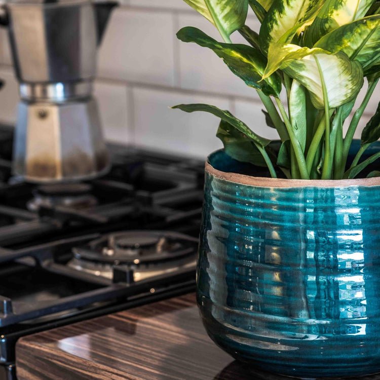 Pot Como Turquoise H21Cm D26Cm - Skandi London