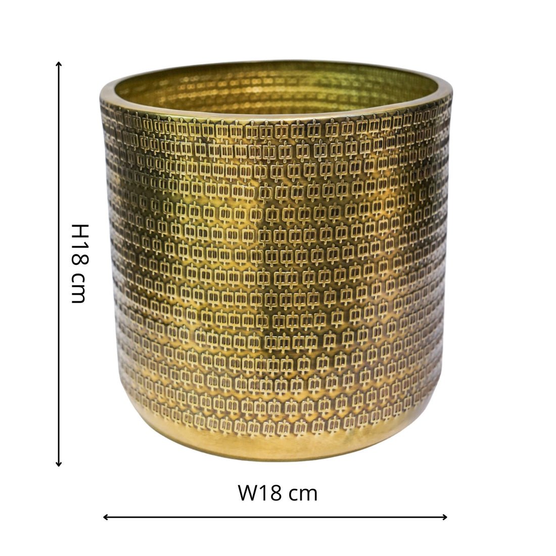 Thor Embossed Planter Gold - Medium - Skandi London