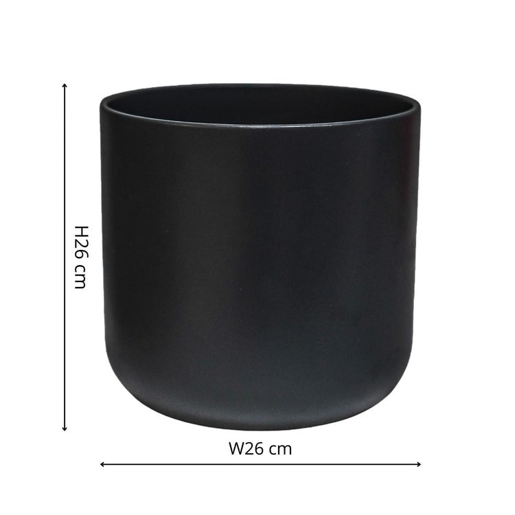Lisbon Planter Anthracite H26Cm D26Cm - Skandi London
