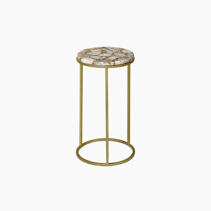 Temple Natural Agate End Table - Skandi London