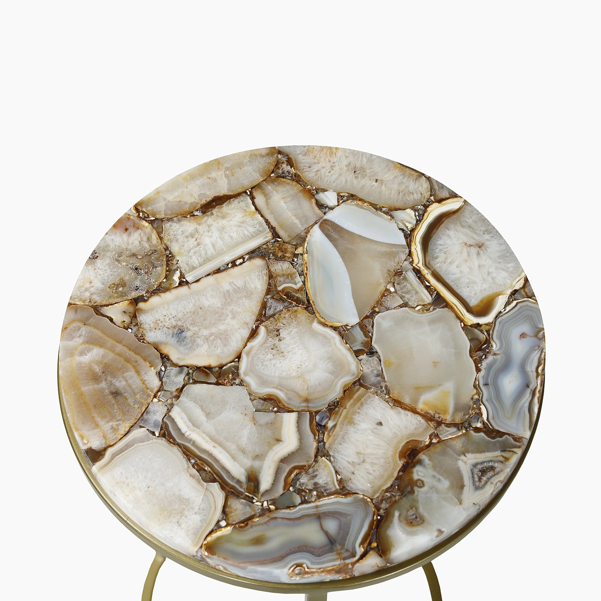 Temple Natural Agate End Table - Skandi London