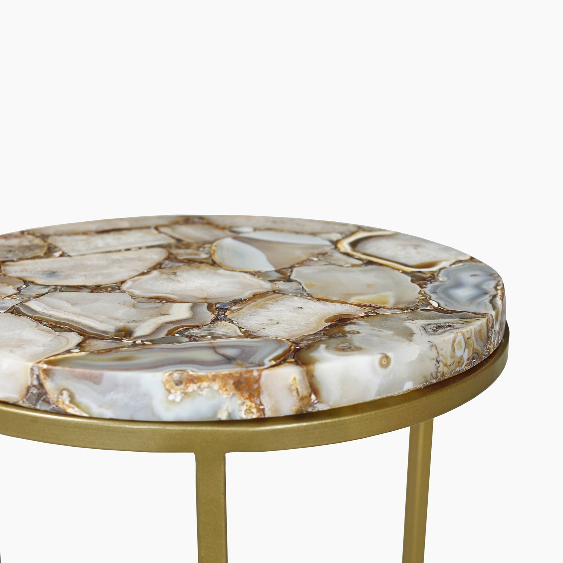Temple Natural Agate End Table - Skandi London