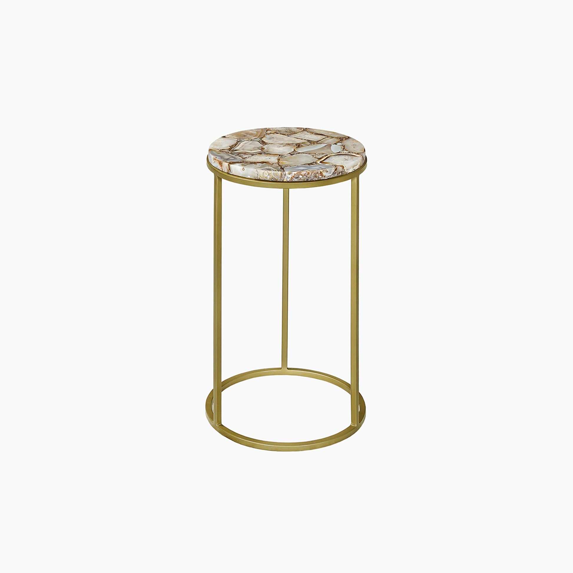 Temple Natural Agate End Table - Skandi London