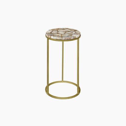 Temple Natural Agate End Table - Skandi London
