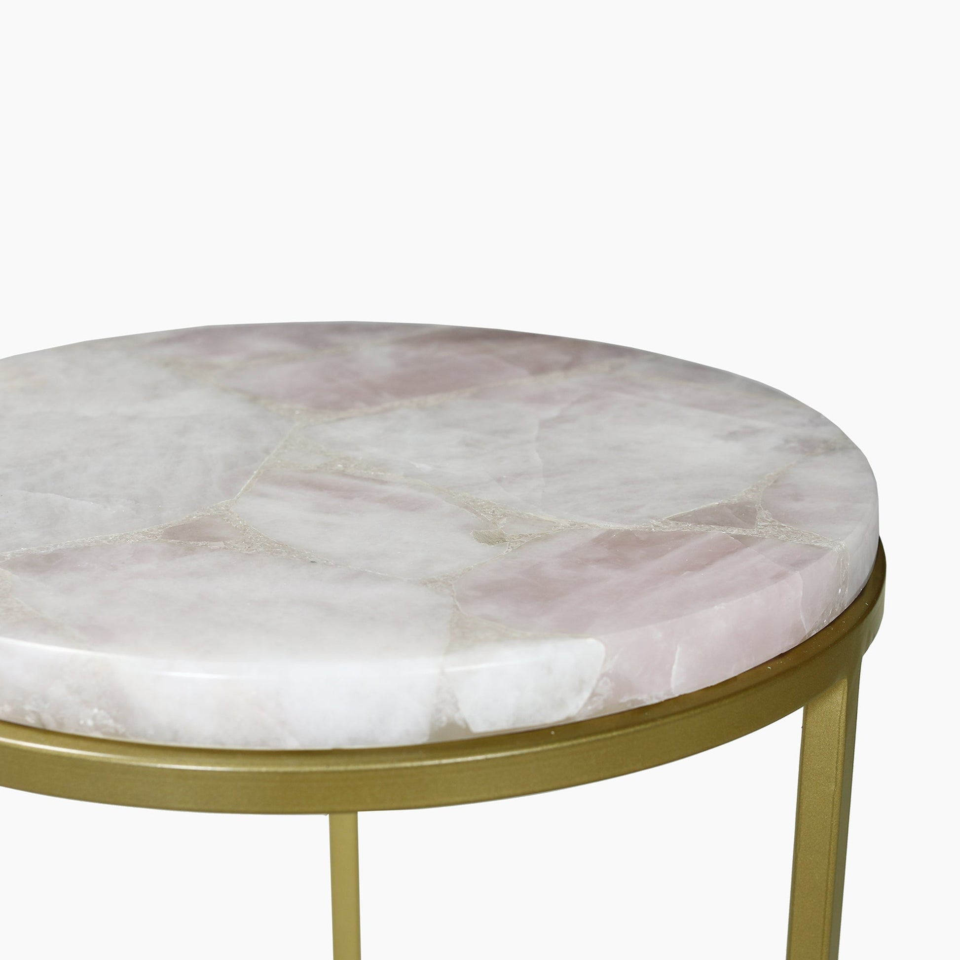 Temple Rose Quartz End Table - Skandi London