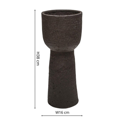 Suren Tall Planter Rustic Mocha - Large - Skandi London