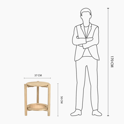 Hackney Rattan End Table - Skandi London