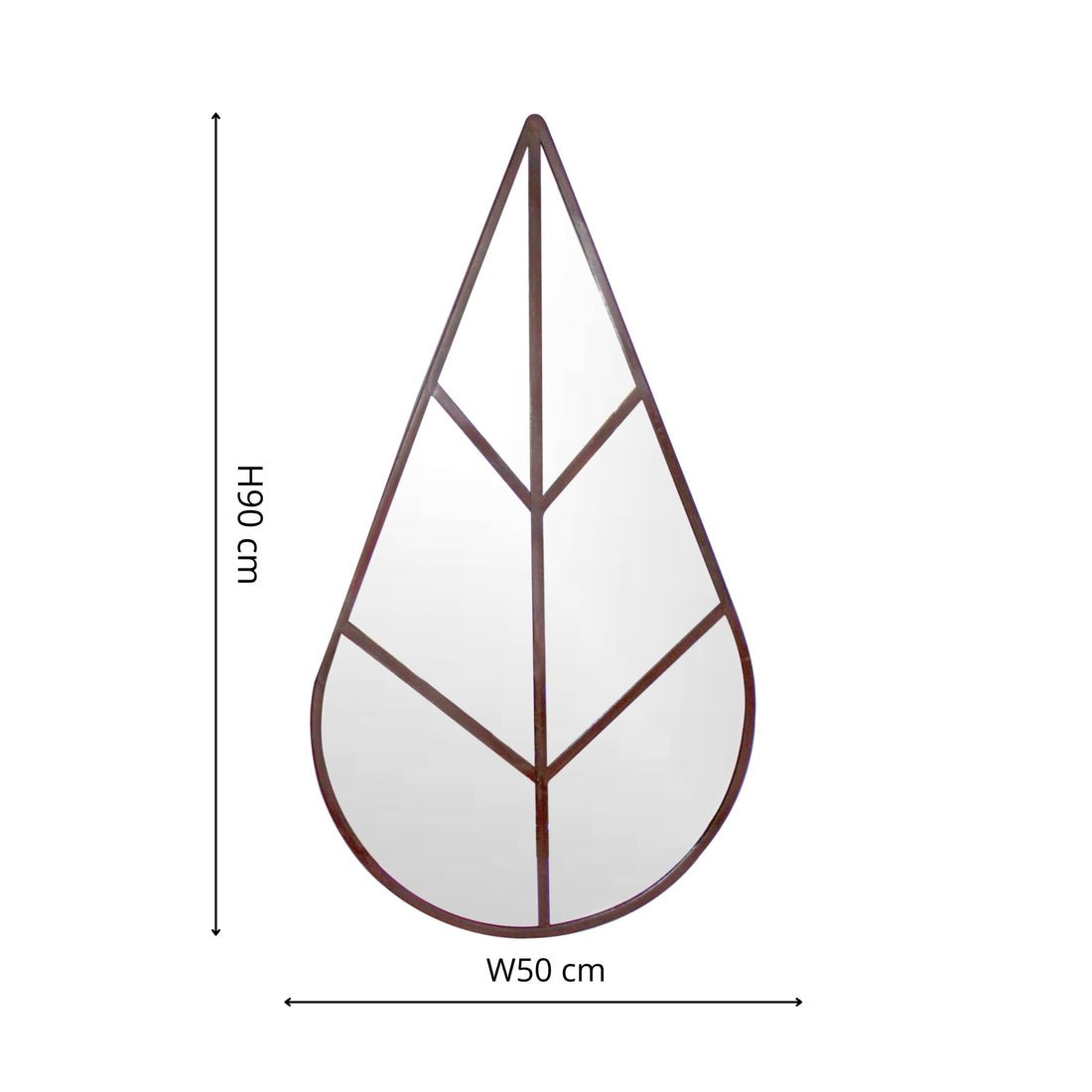 Syrin Outdoor Mirror Natural Rust - Skandi London