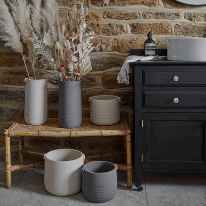 Viveca Terrazzo Handle Planter Slate - Large - Skandi London