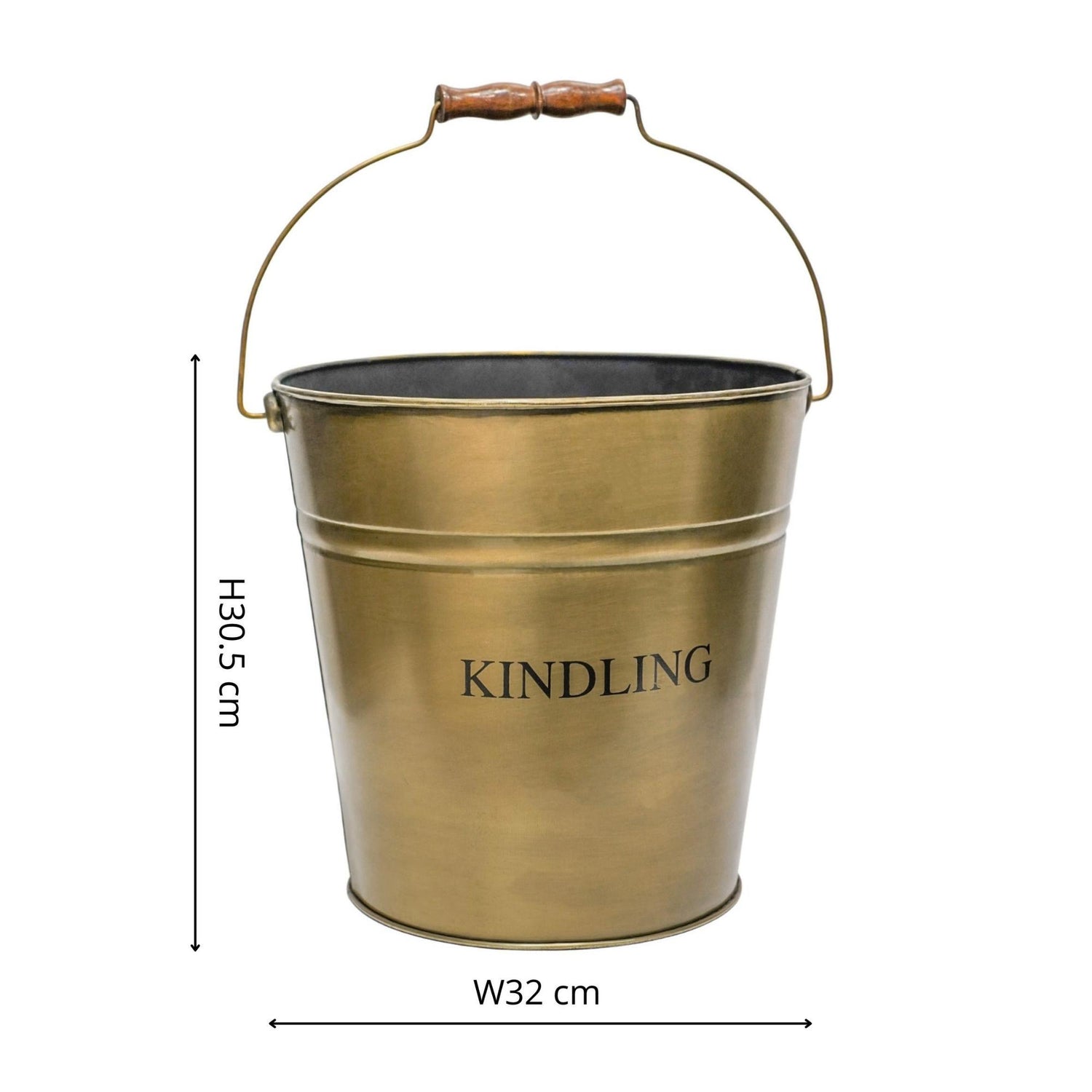 Horten Brass Kindling Bucket - Skandi London
