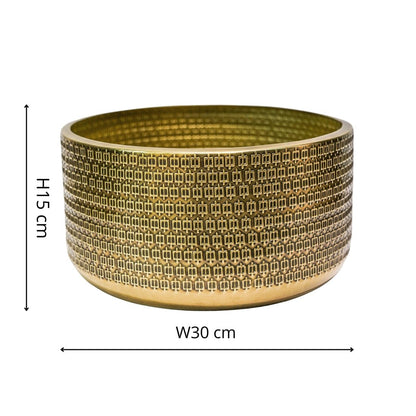 Thor Embossed Bowl Gold - Skandi London
