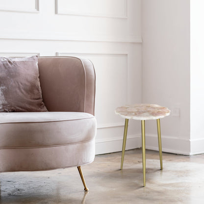 St James Rose Quartz End Table - Skandi London