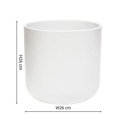 Lisbon Planter White H26Cm D26Cm - Skandi London