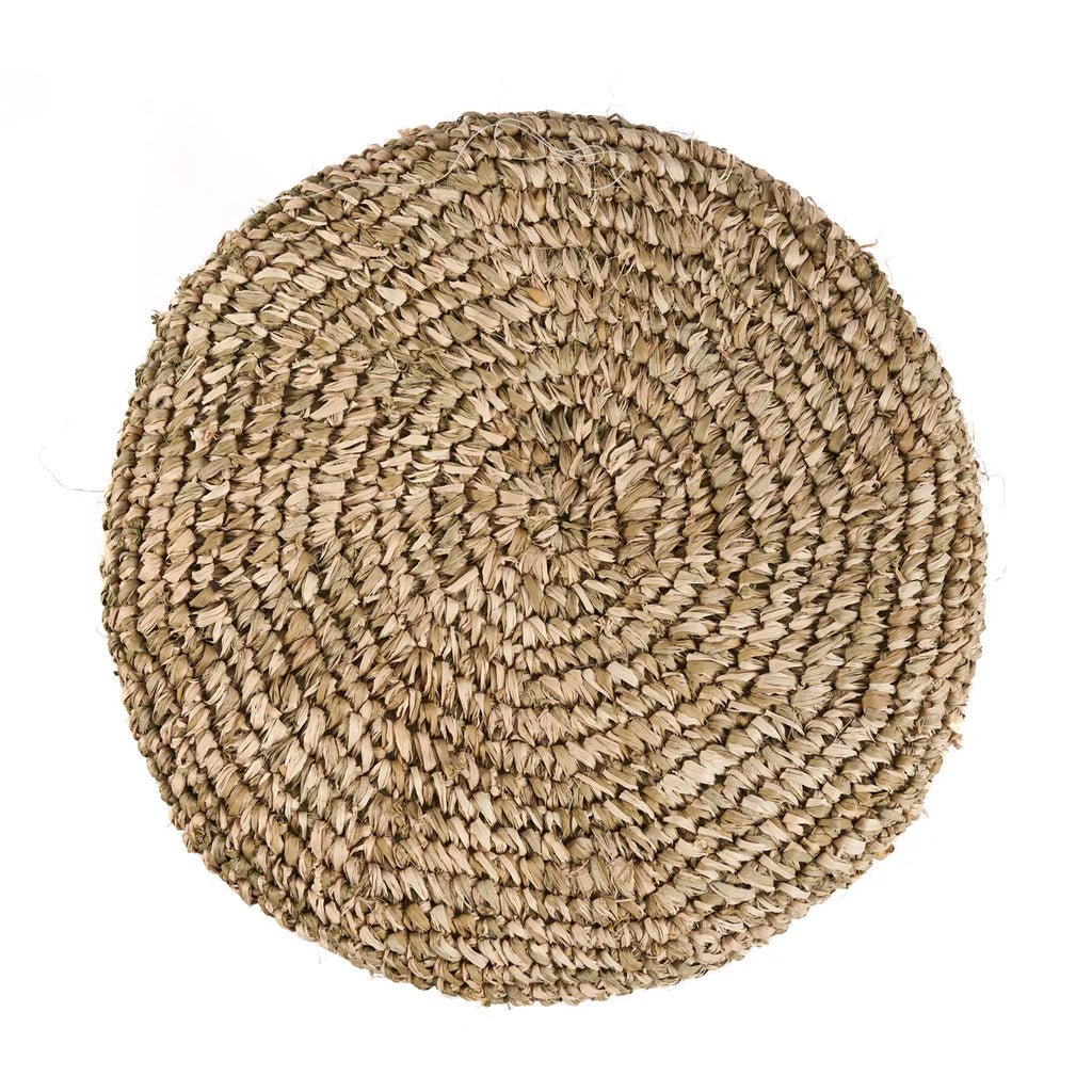 The Raffia Tressed Stool - Jungle Green - Skandi London