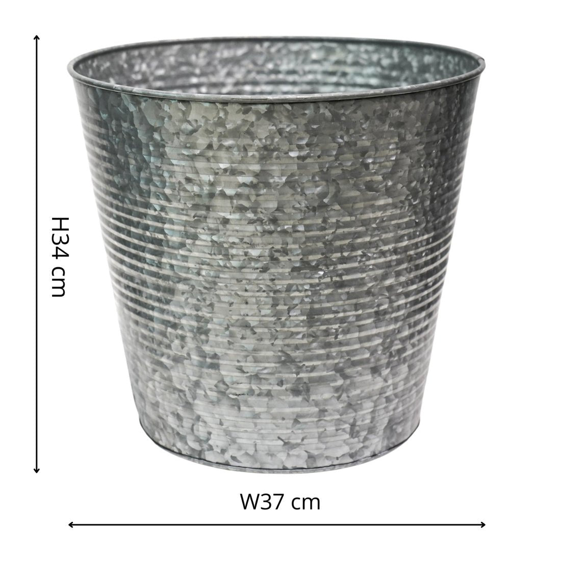 Wolter Galvanised Planter - Large - Skandi London